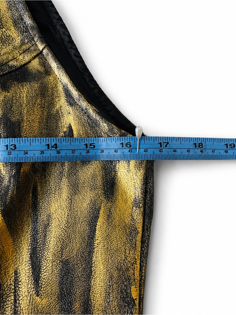 Fashion Nova Reworked Hand-Painted Faux Leather Corset Top - Picture 4 of 7